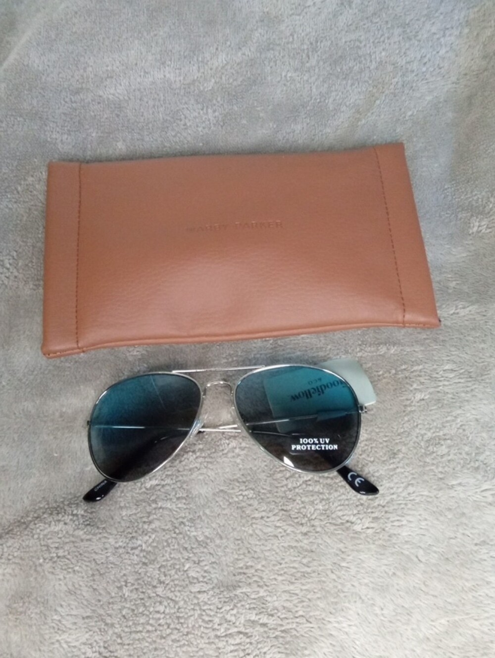 Goodfellow Aviator Sunglasses W/ Warby Parker Soft Case